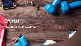  Presentation with sneakers - Cool new slides with music arrangement - sports equipment - sneakers skipping backdrop and a violet colored foreground