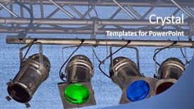  Presentation with illumination - Cool new slides with awards night award background - fragments of stage illumination zurich backdrop and a seafoam green colored foreground