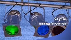  Presentation with illumination - Presentation theme enhanced with awards night award background - fragments of stage illumination background and a teal colored foreground