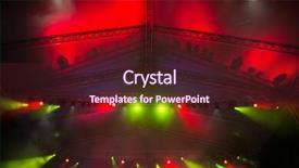  Presentation with stage - Audience pleasing theme consisting of stage lights backdrop and a tawny brown colored foreground