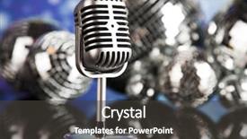  Presentation with disco balls - Presentation theme with music background microphone and disco background and a  colored foreground