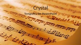  Presentation with sheet music - Slides featuring music background background and a yellow colored foreground