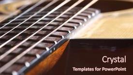  Presentation with strings - Slides featuring music blues - color photo of an strings background and a wine colored foreground