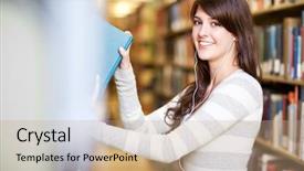  Presentation with music book - Beautiful PPT theme featuring music book - portrait of a mixed race backdrop and a  colored foreground