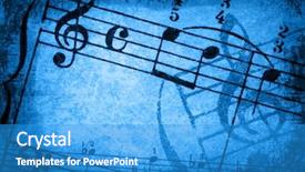 Presentation with music border - Theme featuring music border - abstract grunge melody textures background and a teal colored foreground
