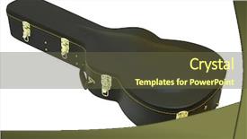  Presentation with case - Slides enhanced with music box - image of guitar case background and a tawny brown colored foreground