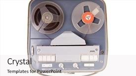  Presentation with vintage music - Beautiful slides featuring music box - vintage device for playing sound backdrop and a white colored foreground