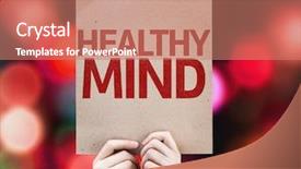  Presentation with colorful fancy carp fish koi - PPT layouts having music brain - healthy mind card with colorful background and a coral colored foreground