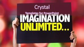  Presentation with imagination - Slide set featuring music brain - imagination unlimited card with bokeh background and a tawny brown colored foreground