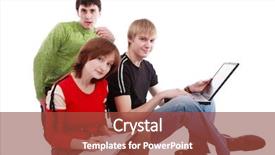  Presentation with music brain - Beautiful slide set featuring music brain - portrait of a young people backdrop and a tawny brown colored foreground