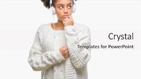  Presentation with arabian woman wearing hijab muslim - Cool new slides with music brain - young afro american woman wearing backdrop and a white colored foreground