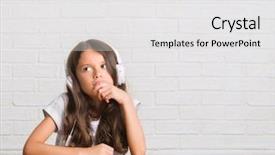  Presentation with hispanic - Audience pleasing slides consisting of music brain - young hispanic kid sitting backdrop and a white colored foreground