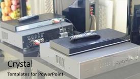  Presentation with tape recorder music - Theme enhanced with music cd-disk recorder background and a  colored foreground