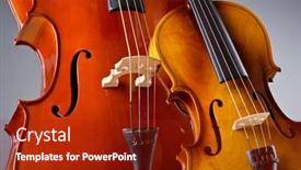  Presentation with music - Slide deck consisting of music-cello-in-the-dark background and a crimson colored foreground