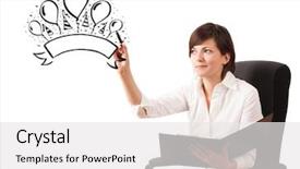  Presentation with rock n roll party - PPT theme enhanced with music certificate - young girl drawing a party background and a  colored foreground