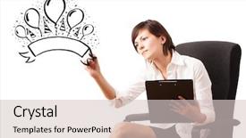  Presentation with group of three young girl - Theme featuring music certificate - young girl drawing a party background and a  colored foreground