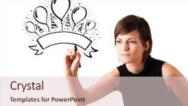  Presentation with group of three young girl - Beautiful presentation featuring music certificate - young girl drawing a party backdrop and a  colored foreground