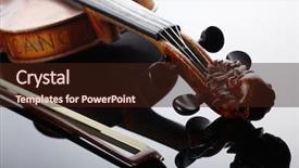  Presentation with choir - PPT layouts with music choir - violin and bow on dark background and a wine colored foreground