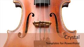  Presentation with choir - Slides consisting of music choir - violin close up background and a coral colored foreground