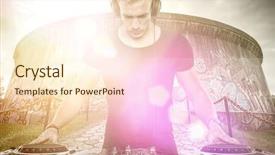  Presentation with work the word in your life - Slide deck consisting of music colorful - dj at work with beautiful background and a cream colored foreground