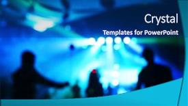  Presentation with concert - Amazing slide set having music concert background blur backdrop and a navy blue colored foreground