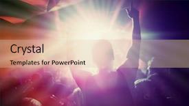  Presentation with concert - PPT theme featuring music concert instagram effect background and a lemonade colored foreground