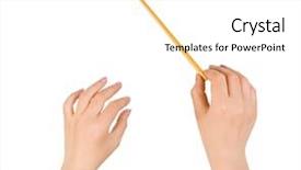  Presentation with orchestra conductor - Amazing theme having orchestra leadership - music conductor hands isolated backdrop and a white colored foreground