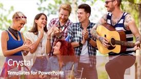  Presentation with happy birthday - PPT theme with music congratulations - friends applauds happy birthday girls background and a red colored foreground