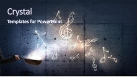  Presentation with recipe - PPT theme featuring music cooking - her recipe of success mixed background and a tawny brown colored foreground