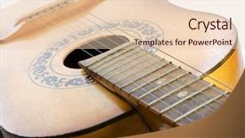  Presentation with acoustic - Colorful slide deck enhanced with music country - acoustic guitar isolated backdrop and a lemonade colored foreground