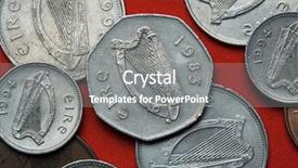  Presentation with celtic - Slide deck having music cultural frames - coins of ireland celtic harp background and a gray colored foreground