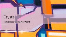  Presentation with cultural music - Slide set featuring music cultural frames - colorful segment of a graffiti background and a lemonade colored foreground