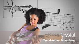  Presentation with young children playing multicultural - Colorful presentation enhanced with music cultural frames - digital composite of young woman backdrop and a gray colored foreground