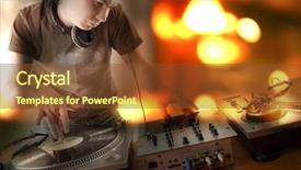  Presentation with jazz music - Audience pleasing presentation theme consisting of stock photo - tools hanging in the garage backdrop and a dark gray colored foreground