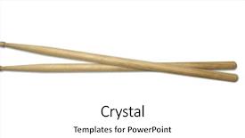  Presentation with old music - Amazing presentation theme having music drumming - isolated old drumsticks backdrop and a white colored foreground