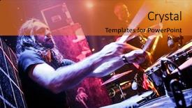  Presentation with drums - Colorful slide set enhanced with tree in the middle of the wheat field rain and fruitage forest in background organic crop natural environment backdrop and a violet colored foreground