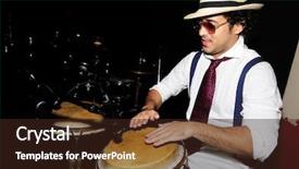  Presentation with cuban - Slide set with  background and a  colored foreground.