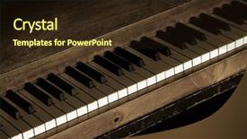  Presentation with old music - Beautiful slide deck featuring music ebony and ivory backdrop and a wine colored foreground