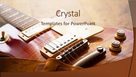  Presentation with red leather cricket ball hitting - Colorful PPT theme enhanced with music entertainment - red sunburst solid body electric backdrop and a lemonade colored foreground