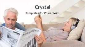  Presentation with living room - Presentation theme consisting of castel sant angelo in italy background and a dark gray colored foreground