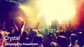  Presentation with crowd - Amazing slide set having music festival - crowd of people backdrop and a navy blue colored foreground