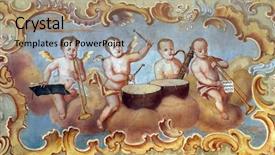  Presentation with angels - PPT layouts with music gospel - musician angels background and a coral colored foreground