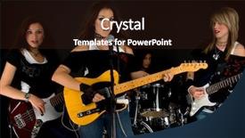  Presentation with music singing - PPT layouts with guitarist bass guitar drums - music group singing and playing background and a wine colored foreground