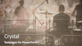  Presentation with music band - Amazing theme having music grunge - band performing live backdrop and a violet colored foreground