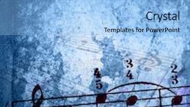  Presentation with grunge vintage music notes - Cool new presentation with music grunge backgrounds - perfect background backdrop and a light blue colored foreground