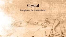  Presentation with sheet music - Theme featuring music grunge backgrounds - perfect background background and a lemonade colored foreground