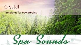  Presentation with sounds - Amazing PPT theme having music heals - spa sounds concept landscape background backdrop and a lemonade colored foreground