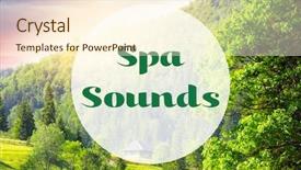  Presentation with sounds - PPT theme with music heals - spa sounds concept landscape background background and a  colored foreground