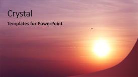  Presentation with sunset water seagull - Slide set with music heaven - beautiful sunset over calm water background and a  colored foreground