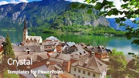  Presentation with alpine - Slide deck consisting of delicious cupcakes with clover leaf on white wooden table background and a soft green colored foreground